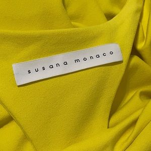 Susana Monaco Yellow Racerback Swing Dress Size Large ✨WORN ONCE✨